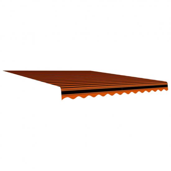 Narancssárga és barna vászon napellenző tető 350 x 250 cm
