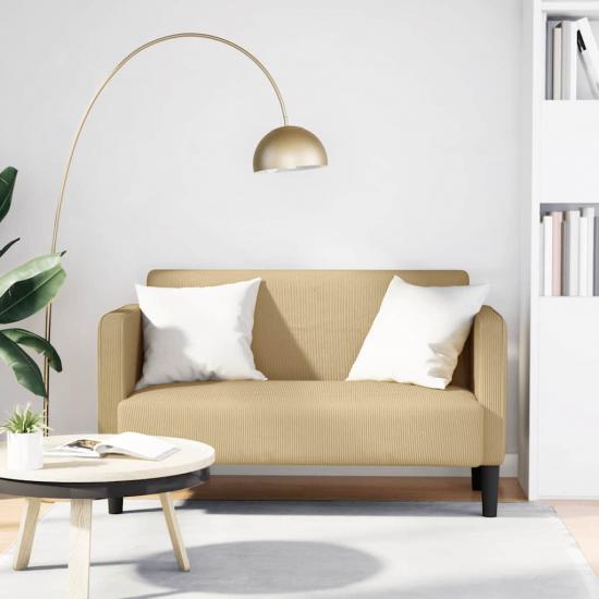 Világoszöld szürke kordbársony szövet loveseat kanapé 109 cm