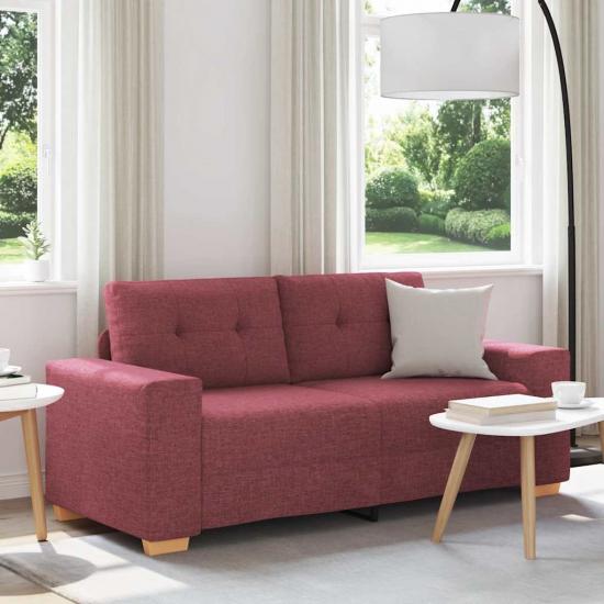 Borvörös szövet loveseat kanapé 140 cm