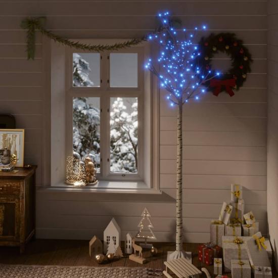 200 LED-es bel-/kültéri kék fűzfa karácsonyfa 2,2 m