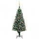Megvilágított műkarácsonyfa gömb szettel és tobozzal 150 cm