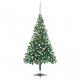 Megvilágított műkarácsonyfa 564 ággal gömb szettel 180 cm