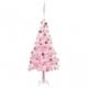 Rózsaszín PVC megvilágított műkarácsonyfa gömb szettel 180 cm