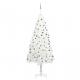 Fehér megvilágított műkarácsonyfa gömb szettel 240 cm