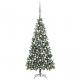 Megvilágított műkarácsonyfa gömb szettel és tobozzal 210 cm