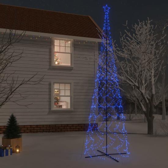 Kúp alakú karácsonyfa 3000 kék LED-del 230 x 800 cm
