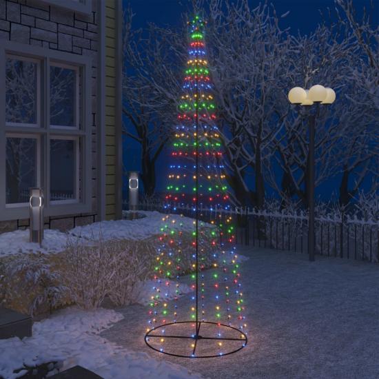Kúp alakú karácsonyfa 330 színes LED-del 100 x 300 cm