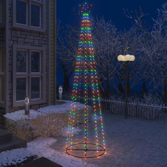 Kúp alakú karácsonyfa 400 színes LED-del 100 x 360 cm
