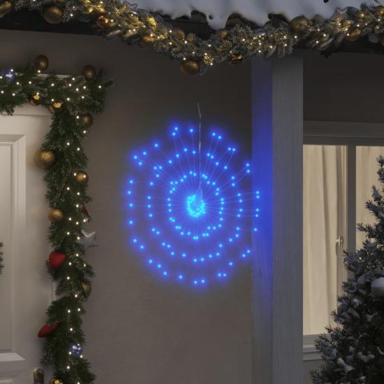 8 db karácsonyi kék csillagfény 140 db LED 17 cm