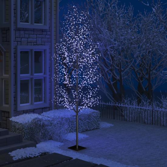 Cseresznyevirágos karácsonyfa 1200 db kék LED-del 400 cm