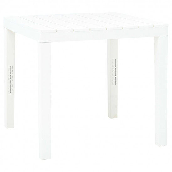 Fehér műanyag kerti asztal 78 x 78 x 72 cm