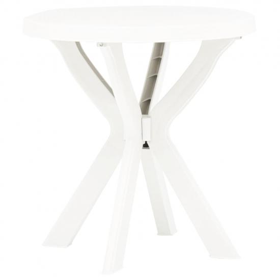 Fehér műanyag bisztróasztal Ø70 cm