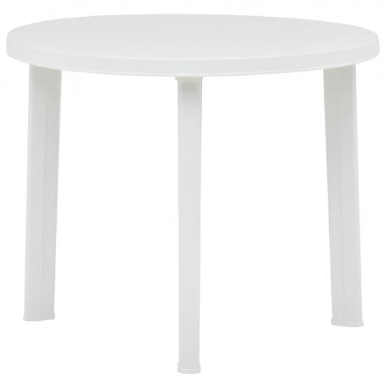 Fehér műanyag kerti asztal 89 cm 