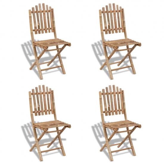 4 db összecsukható kültéri bambusz szék