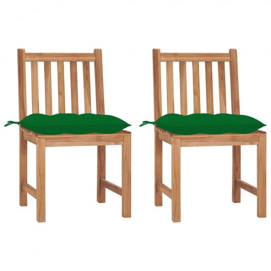 2 db tömör tíkfa kerti szék párnával