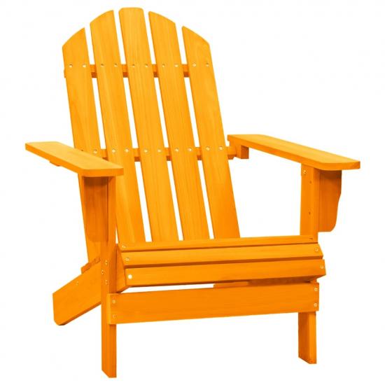 Narancssárga tömör fenyőfa kerti Adirondack szék