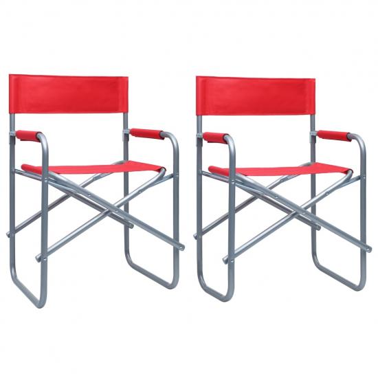 2 db piros acél rendezői szék