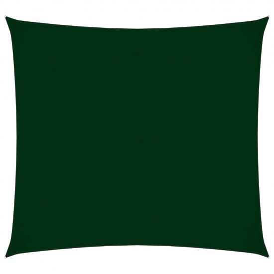 Sötétzöld négyzet alakú oxford-szövet napvitorla 7 x 7 m