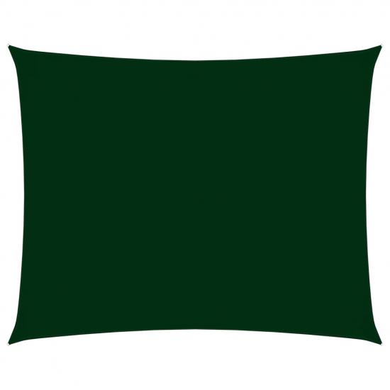 Sötétzöld téglalap alakú oxford-szövet napvitorla 4 x 5 m