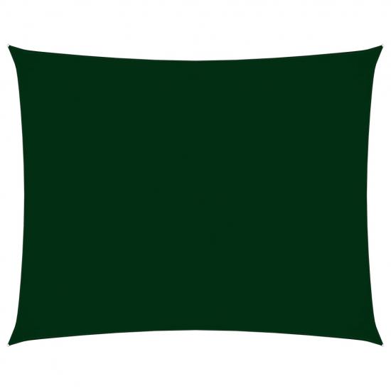 Sötétzöld téglalap alakú oxford-szövet napvitorla 5 x 6 m