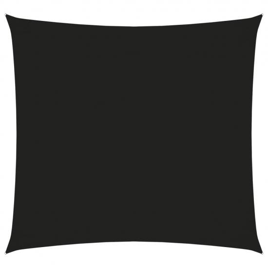 Fekete négyzet alakú oxford-szövet napvitorla 4,5 x 4,5 m