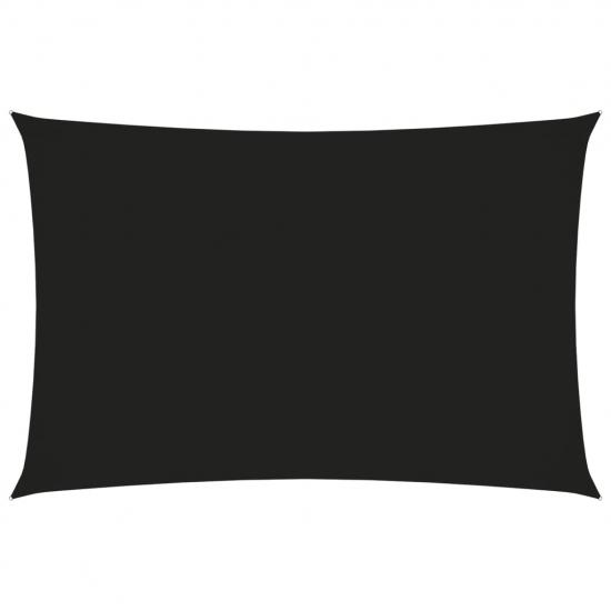 Fekete téglalap alakú oxford-szövet napvitorla 4 x 6 m