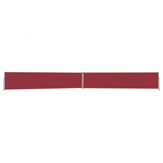 Piros kihúzható oldalsó terasz-napellenző 170 x 1200 cm
