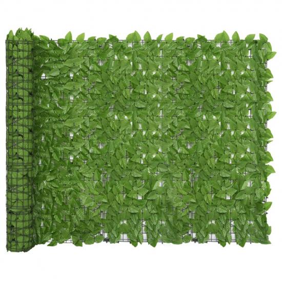 Zöld leveles erkélyparaván 400 x 150 cm