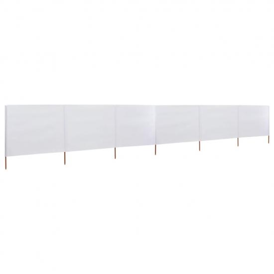 Fehér 6-paneles szövet szélellenző 800 x 80 cm