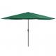 Zöld kültéri napernyő fémrúddal 400 cm