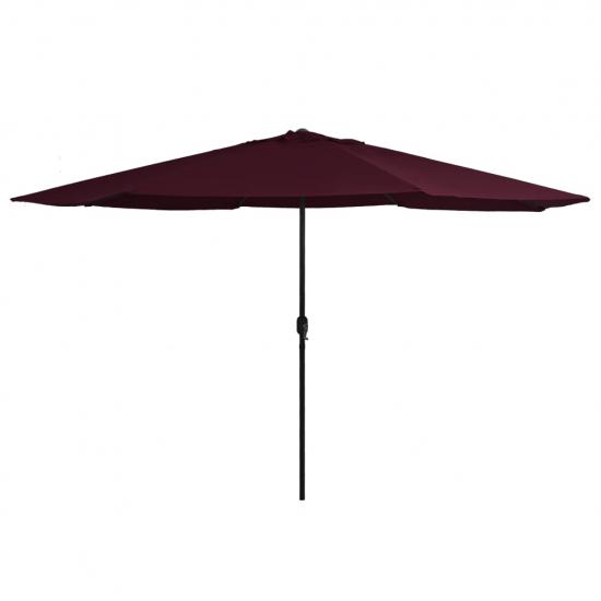 Bordó kültéri napernyő fémrúddal 400 cm