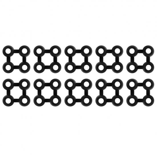 10 db fekete gumi lábtörlő összekapcsoló elem