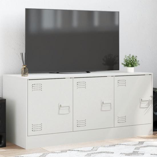 Fehér acél TV-szekrény 99 x 39 x 44 cm