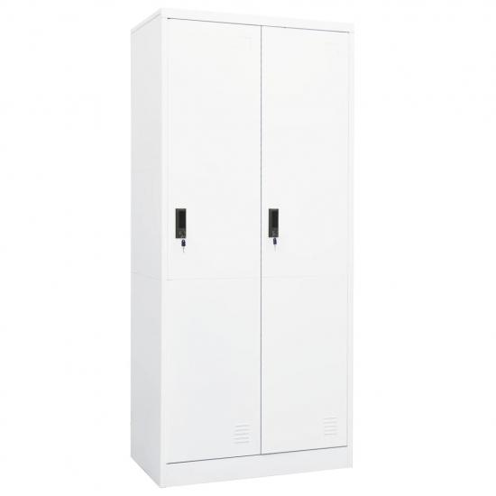 Fehér acél ruhásszekrény 80 x 50 x 180 cm 