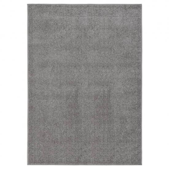 Szürke rövid szálú szőnyeg 240 x 340 cm
