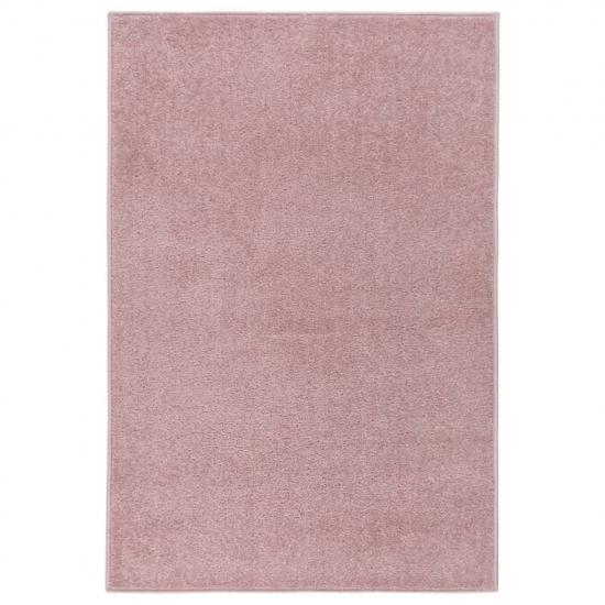 Rózsaszín rövid szálú szőnyeg 160 x 230 cm