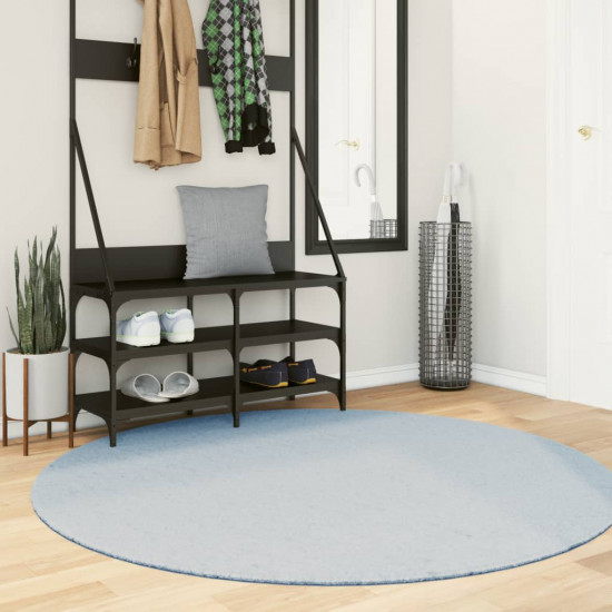 HUARTE kék rövid szálú puha és mosható szőnyeg Ø 160 cm