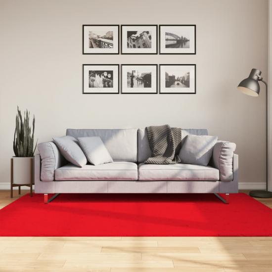 OVIEDO piros rövid szálú szőnyeg 140 x 200 cm