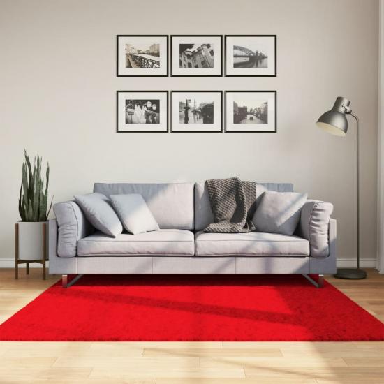 OVIEDO piros rövid szálú szőnyeg 160 x 160 cm