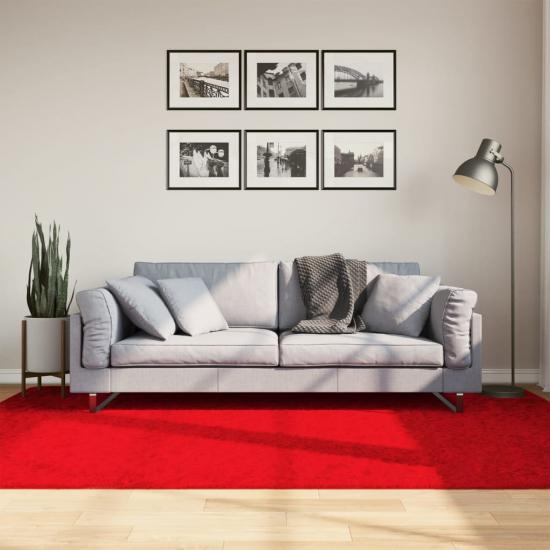 OVIEDO piros rövid szálú szőnyeg 160 x 230 cm