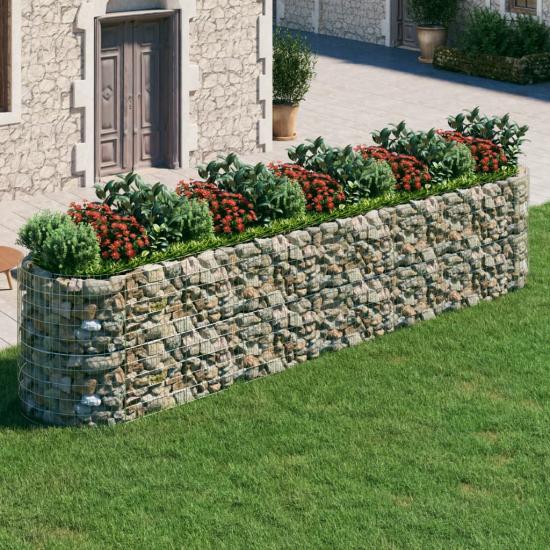 Horganyzott vas gabion magaságyás 500x100x100 cm