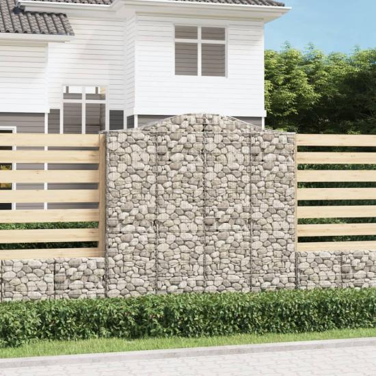 íves horganyzott vas gabion kosár 200x50x200/220 cm