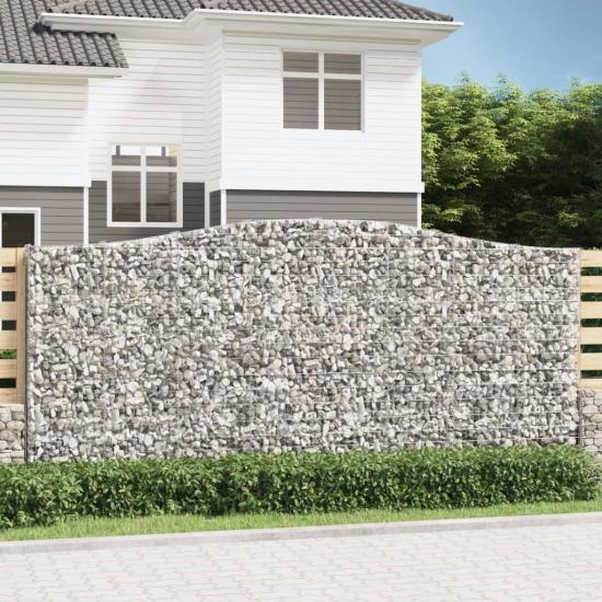 íves horganyzott vas gabion kosár 400x30x180/200 cm