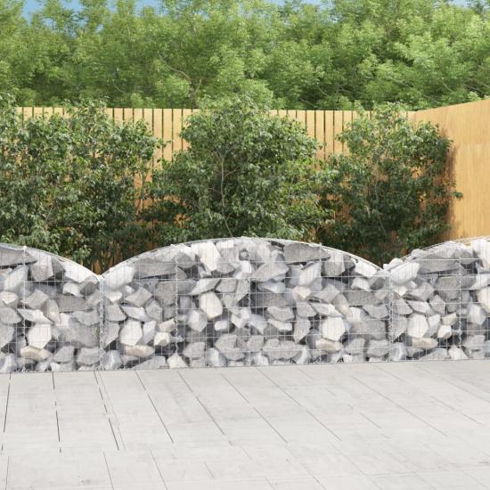 íves horganyzott vas gabion kosár 200x30x60/80 cm