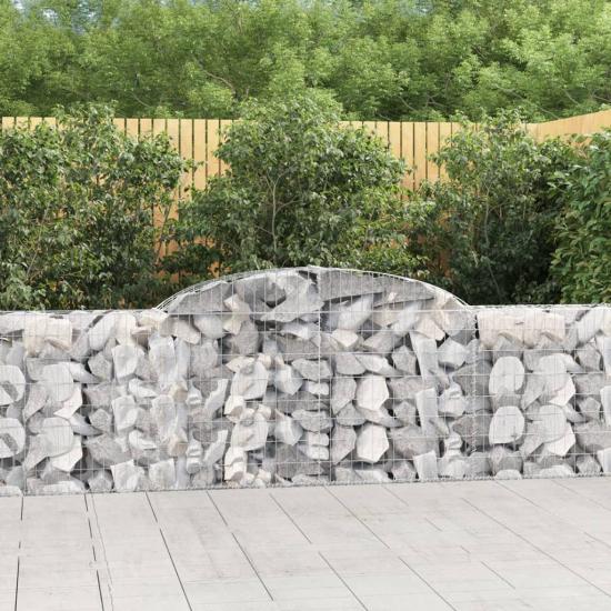 30 db íves horganyzott vas gabion kosár 300x30x80/100 cm