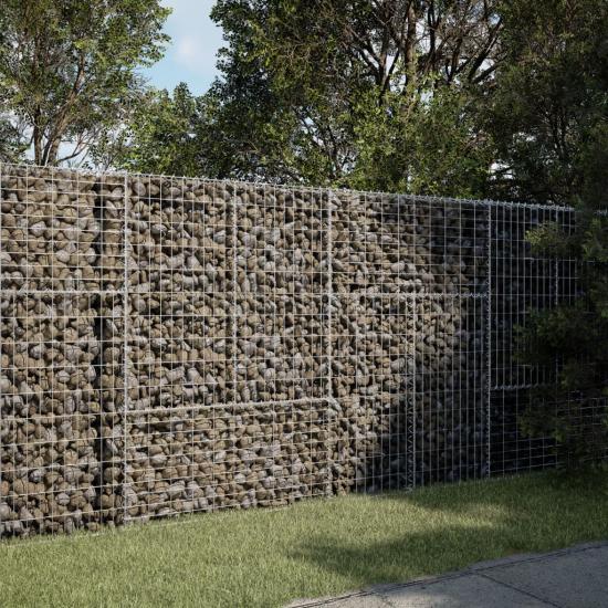 Horganyzott vas gabion kosár fedéllel 200 x 50 x 150 cm