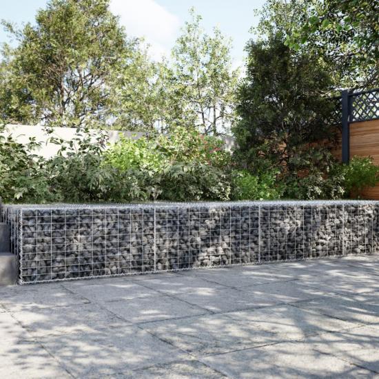 Horganyzott vas gabion kosár fedéllel 300 x 100 x 50 cm