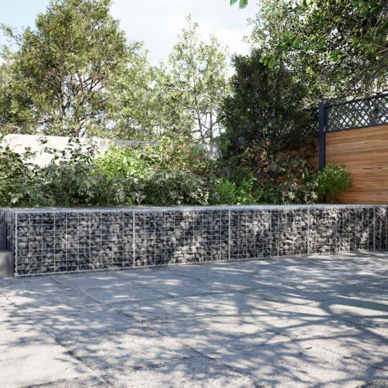 Horganyzott vas gabion kosár fedéllel 1100 x 100 x 50 cm