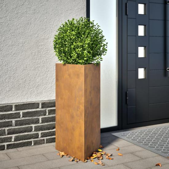 2 db corten acél háromszög alakú kerti ültető 40 x 34,5 x 70 cm