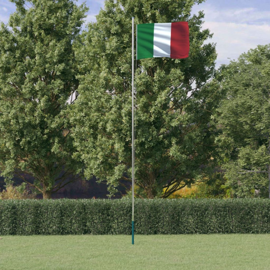 Alumínium olasz zászló és rúd 6,23 m